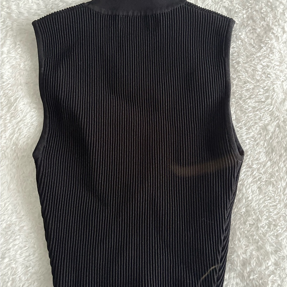 Babaton Black Ribbed Tank Top - Picture 3 of 4